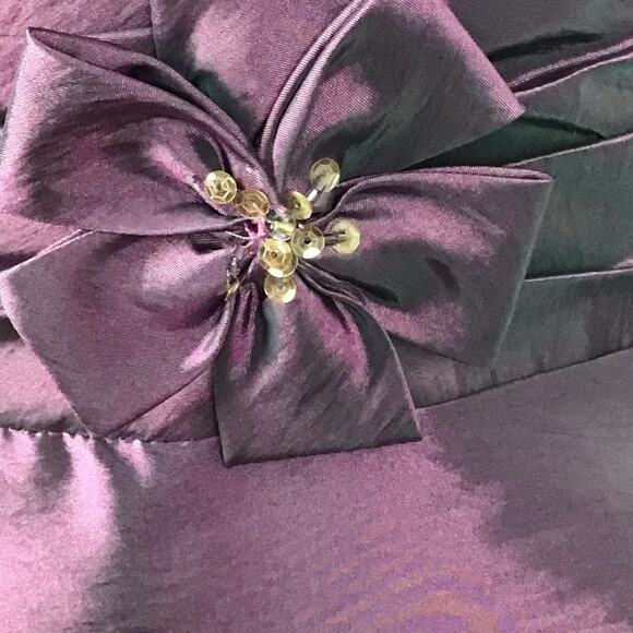 DaVinci Amethyst Plum Halter Neck Sleeveless Molded Cup Formal Cocktail Dress 12 - Picture 6 of 14